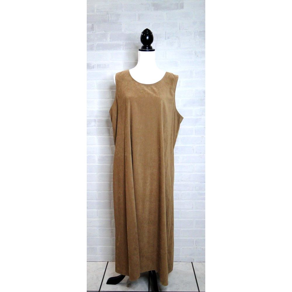 Willow Ridge Women's Dress Soft sleeveless solid‎ gold color size X-Large
